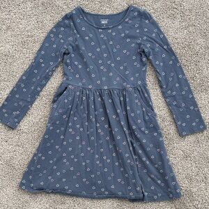 Jumping Beans Blue Heart Print Kids Dress